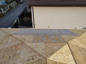 Placari exterioare pereti cu fibrociment si acoperis cu osb casa cu etaj thumbnail