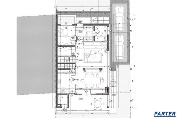 Plan arhitectura parter distributie spatii locuinta individuala