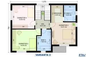 plan etaj varianta moderna casa 160 mp thumbnail