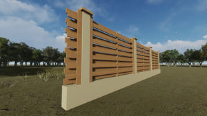 Constructie Gard din Beton si Lemn Model GA04 Natur - gard modern video thumbnail