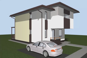 Proiect casa pe structura metalica cu etaj moderna 167-023 - video thumbnail
