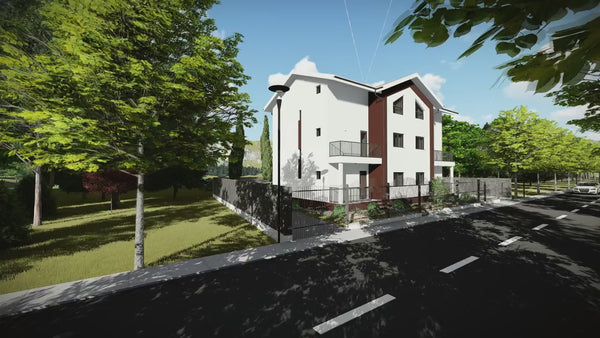 Proiect casa pe structura metalica duplex cu mansarda 066 - fatada casei video