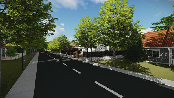 Proiect casa pe structura metalica cu etaj 3 dormitoare 006 - fatada casa alba video