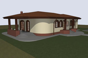 Proiect casa pe structura metalica parter cu 4 camere 180 mp - fatada casa traditionala video thumbnail