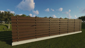 Constructie Gard din Lemn Rindeluit cu Stalpi Metalici GA02 - gard modern video thumbnail