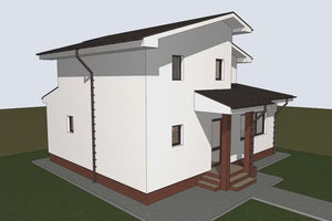 Proiect casa pe structura metalica cu mansarda 4 camere 013 - fațadă casă video thumbnail