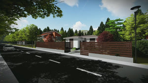 Proiect casa pe structura metalica parter 100 mp 100-078 - fatada casa moderna video thumbnail