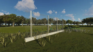 Constructie Gard Metalic din Plasa Bordurata model GA01 - gard pentru curte video thumbnail