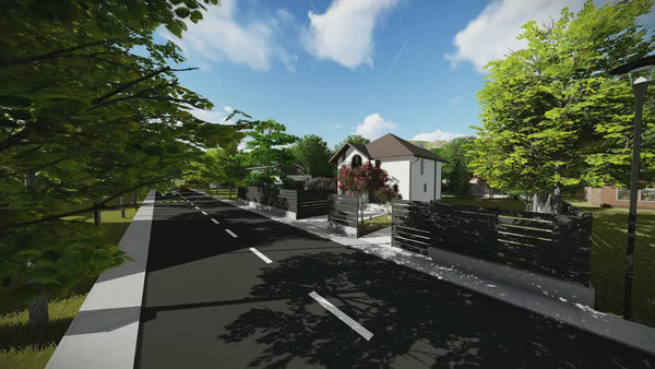 Proiect casa pe structura metalica 200 mp cu etaj 207-054 - fatada casa alba video