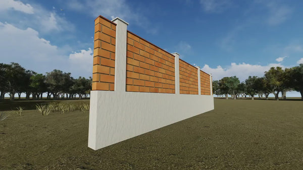 Constructie Gard din Zidarie cu Stalpi de Beton Proiect GA08 - gard clasic video