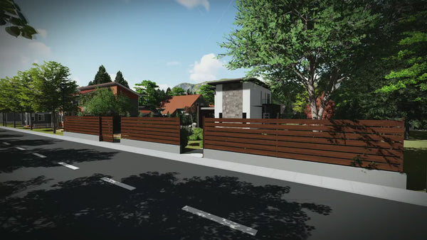 Proiect casa pe structura metalica moderna cu etaj 074 - fatada casa cu piatra video