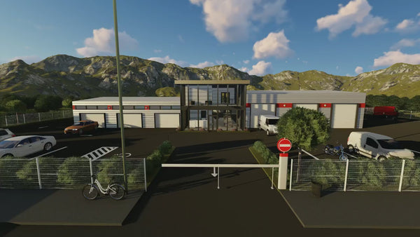 Constructie hala metalica service auto proiect 971-005 - video