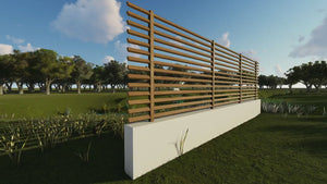 Constructie Gard Metalic Orizontal din Otel Galvanizat GA06 - gard modern video thumbnail