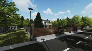 Proiect casa pe structura metalica cu etaj 6 dormitoare 060 - fatada de casa cu piatra video thumbnail