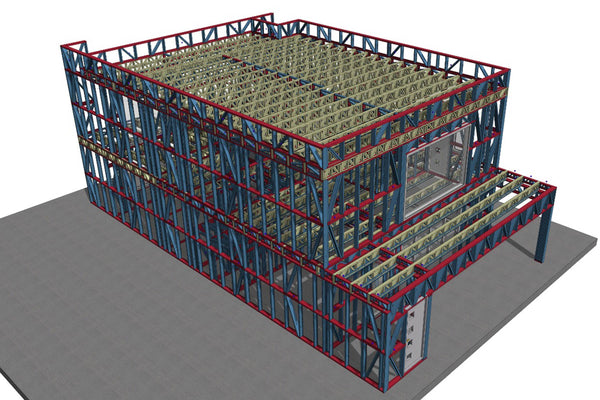Proiect 3D structura metalica casa pe doua nivele