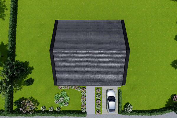 Proiect casa 120 mp fara etaj pe structura metalica fatade poza 15