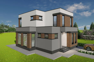 Constructie casa cu acoperis drept zidarie 150mp poza 5 thumbnail