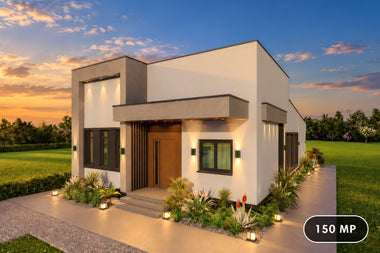 Proiect casa 150 mp fara etaj modulara structura metalica