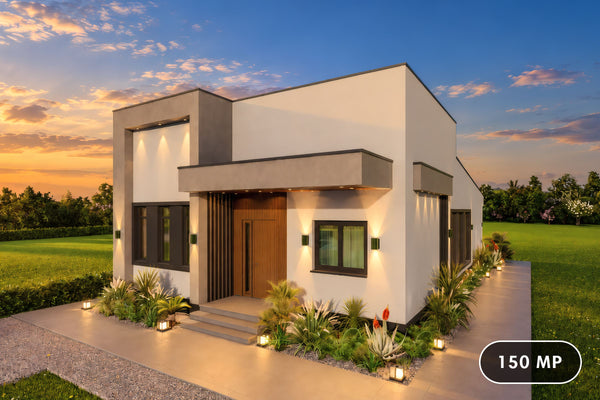 Proiect casa 150 mp fara etaj modulara structura metalica