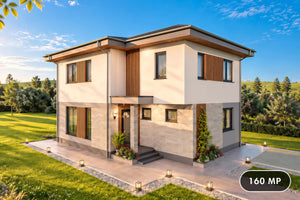 Proiect casa 160 mp constructie de zidarie 160-176 thumbnail