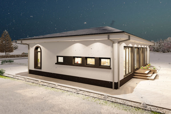 Proiect casa 3 dormitoare 2 bai fara etaj structura metalica poza 3