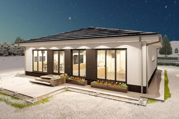 Proiect casa 3 dormitoare 2 bai fara etaj structura metalica poza 5