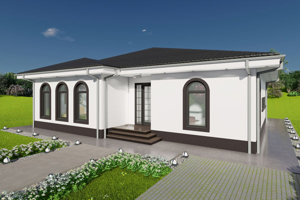 Proiect casa 3 dormitoare 2 bai fara etaj structura metalica poza 7