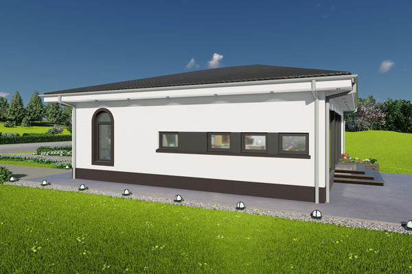 Proiect casa 3 dormitoare 2 bai fara etaj structura metalica poza 12