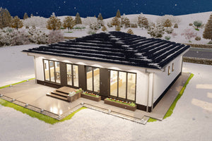 Proiect casa 3 dormitoare 2 bai fara etaj structura metalica poza 24 thumbnail