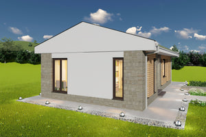 Proiect casa 3 dormitoare living baie si bucatarie pe structura metalica 12 thumbnail