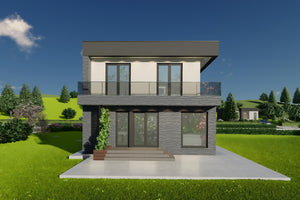 Proiect casa 4 dormitoare cu etaj structura metalica 202-157 poza 7 thumbnail