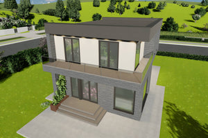 Proiect casa 4 dormitoare cu etaj structura metalica 202-157 poza 17 thumbnail