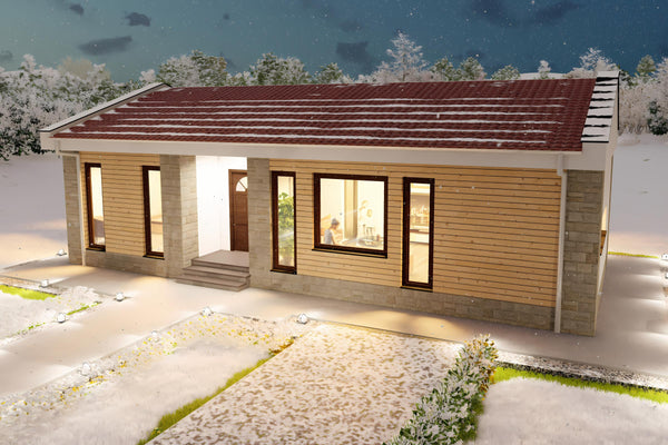 Proiect casa cu 3 dormitoare fara etaj constructie zidarie 02