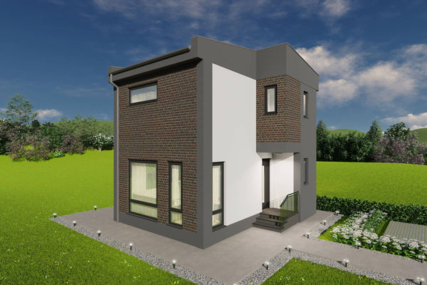 Proiect casa cu etaj 100 mp pe structura metalica poza 6