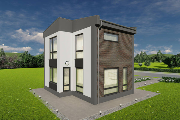 Proiect casa cu etaj 100 mp pe structura metalica poza 8