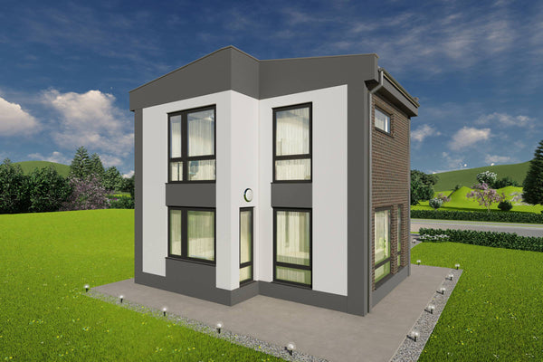 Proiect casa cu etaj 100 mp pe structura metalica poza 9