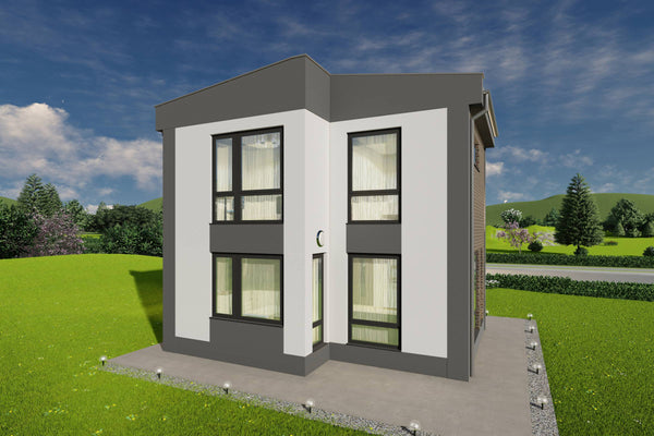 Proiect casa cu etaj 100 mp pe structura metalica poza 10