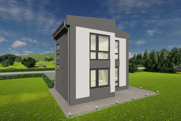 Proiect casa cu etaj 100 mp pe structura metalica poza 11