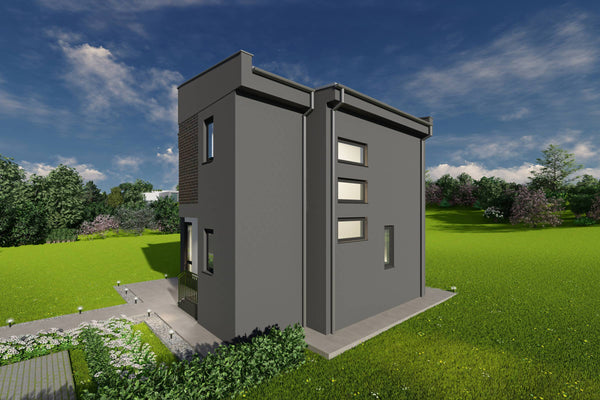 Proiect casa cu etaj 100 mp pe structura metalica poza 12