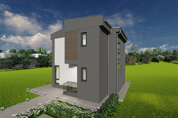 Proiect casa cu etaj 100 mp pe structura metalica poza 13