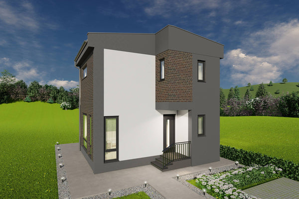 Proiect casa cu etaj 100 mp pe structura metalica poza 15