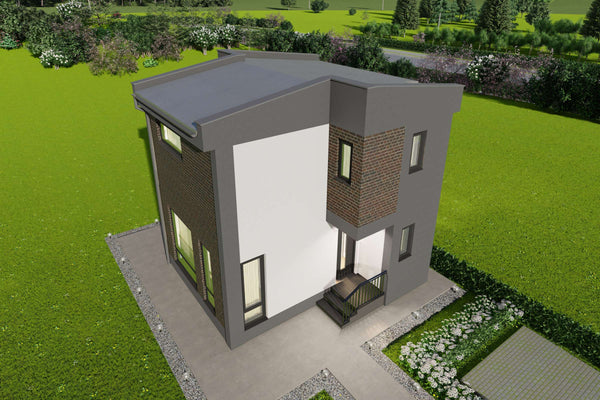 Proiect casa cu etaj 100 mp pe structura metalica poza 16