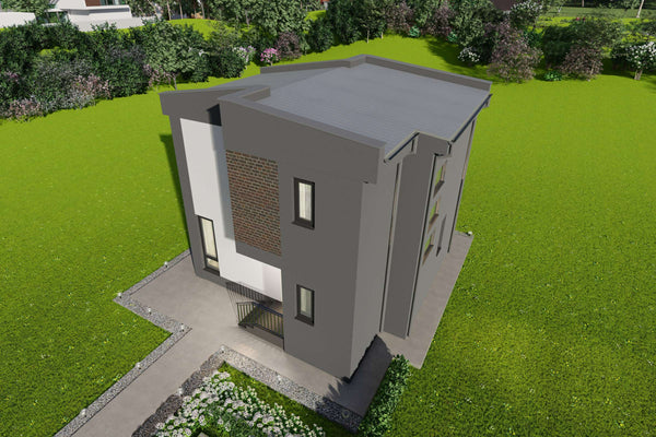 Proiect casa cu etaj 100 mp pe structura metalica poza 17