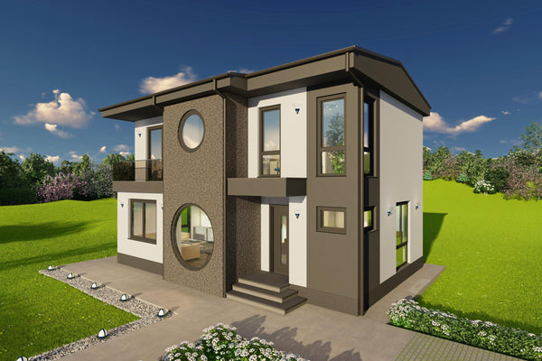 Proiect casa cu etaj amprenta 70 mp structura metalica poza 11