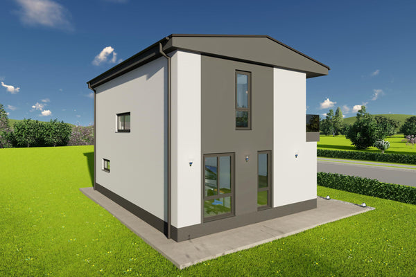 Proiect casa cu etaj amprenta 70 mp structura metalica poza 17