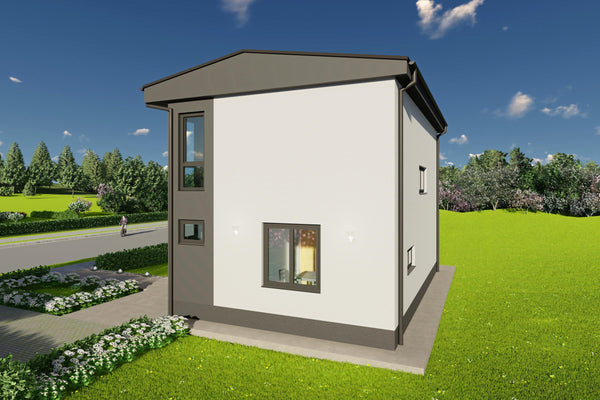 Proiect casa cu etaj amprenta 70 mp structura metalica poza 18