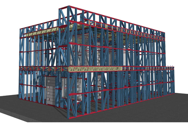 proiect casa cu etaj volumetrie structura 3D