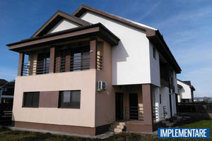 Proiect casa duplex pe structura metalica cu etaj 476-011 - fatada de casa imagine 6 thumbnail