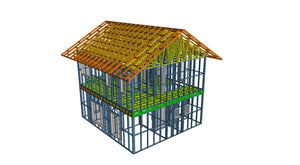 Montaj casa pe structura metalica cu etaj 134 mp in provincie thumbnail