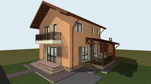 Montaj casa pe structura metalica cu etaj 134 mp in provincie thumbnail